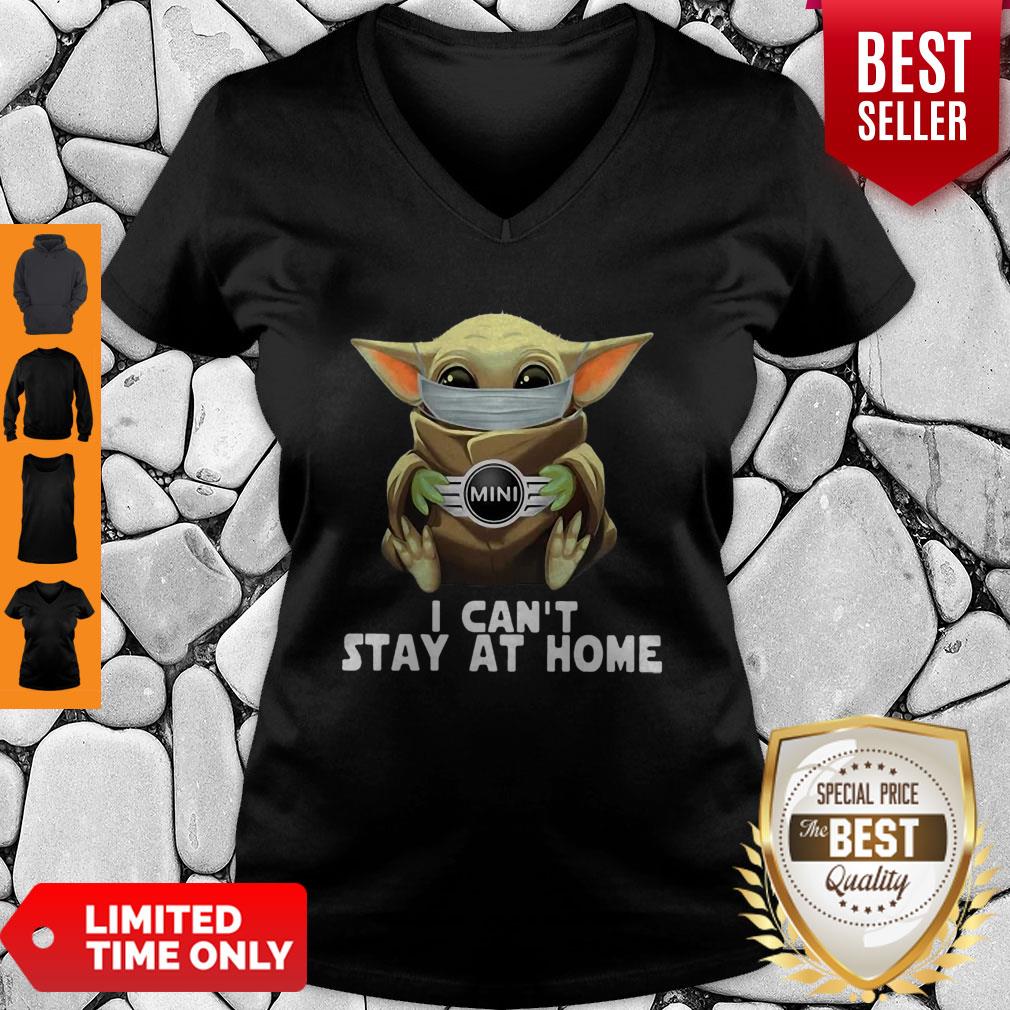 Beautiful Star Wars Baby Yoda Mask Mini Countryman I Can’t Stay At Home Shirt