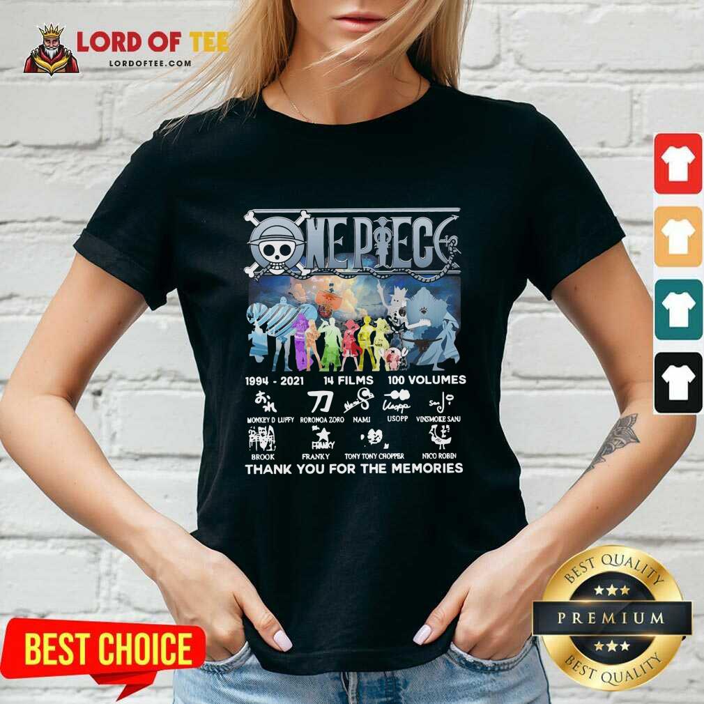 Best One Piece 14 Films 100 Volumes Thank You For The Memories Signatures Shirt