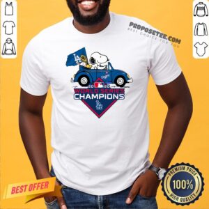 Nice Snoopy And Woodstock Los Angeles Dodgers 2020 World Series Champions Shirt