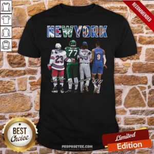 Original New York City New York Yankees New York Jets New York Knicks Becton Barrett Signatures Shirt