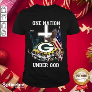 Good Green Bay Packers On Nation Under God American Flag Shirt