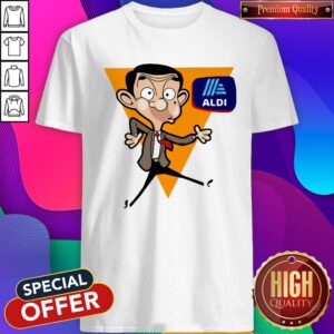 Premium Mr Bean Cartoon Aldi Logo Shirt