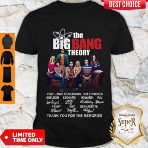 Premium The Big Bang Theory Thank You For The Memories Signature Shirt