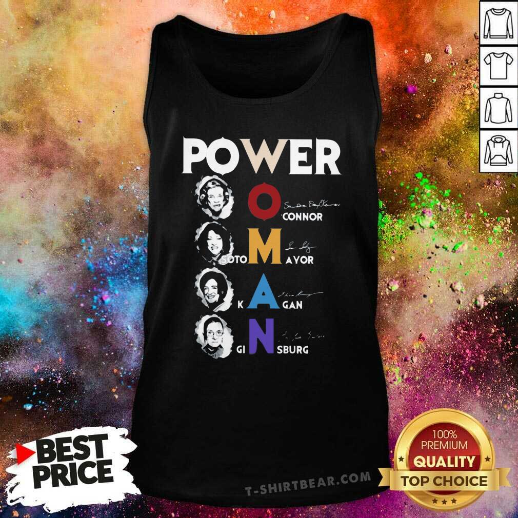 Colorful Power Woman O Connor Sotomayor Kagan Ginsburg Signatures Shirt