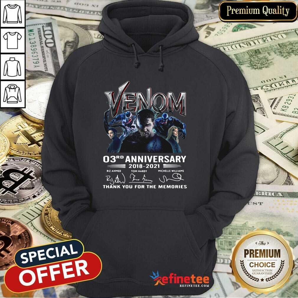 Cool Venom 03rd Anniversary Thank You For The Memories Signatures Shirt