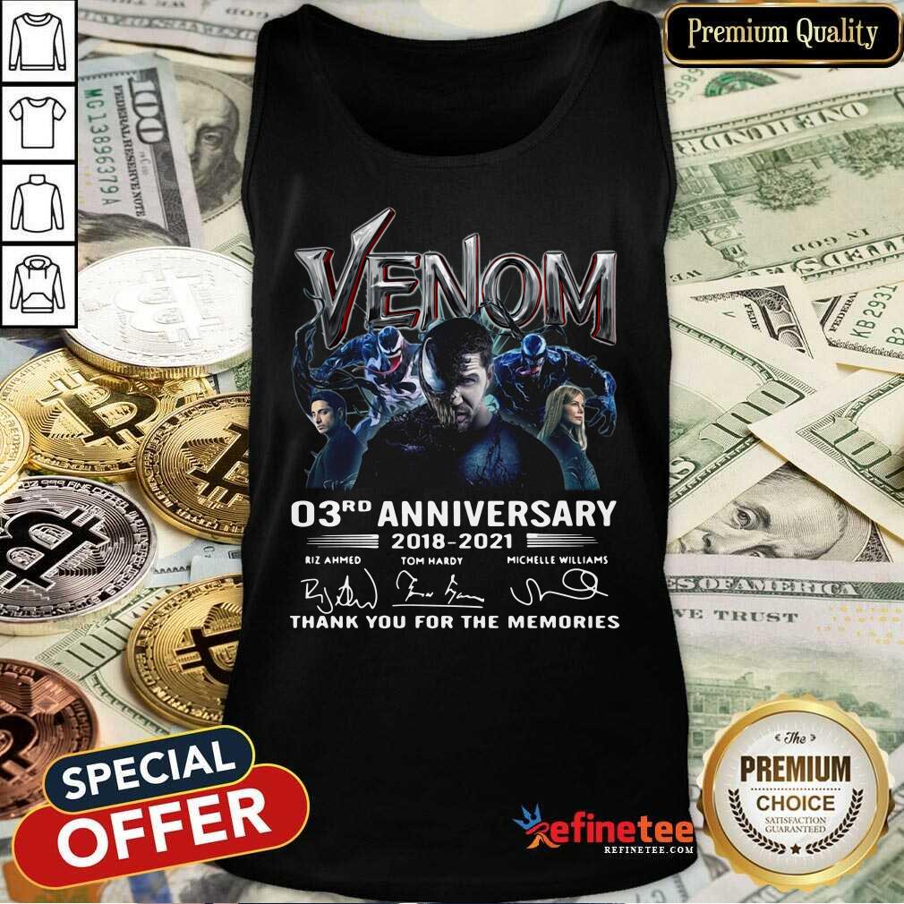 Cool Venom 03rd Anniversary Thank You For The Memories Signatures Shirt