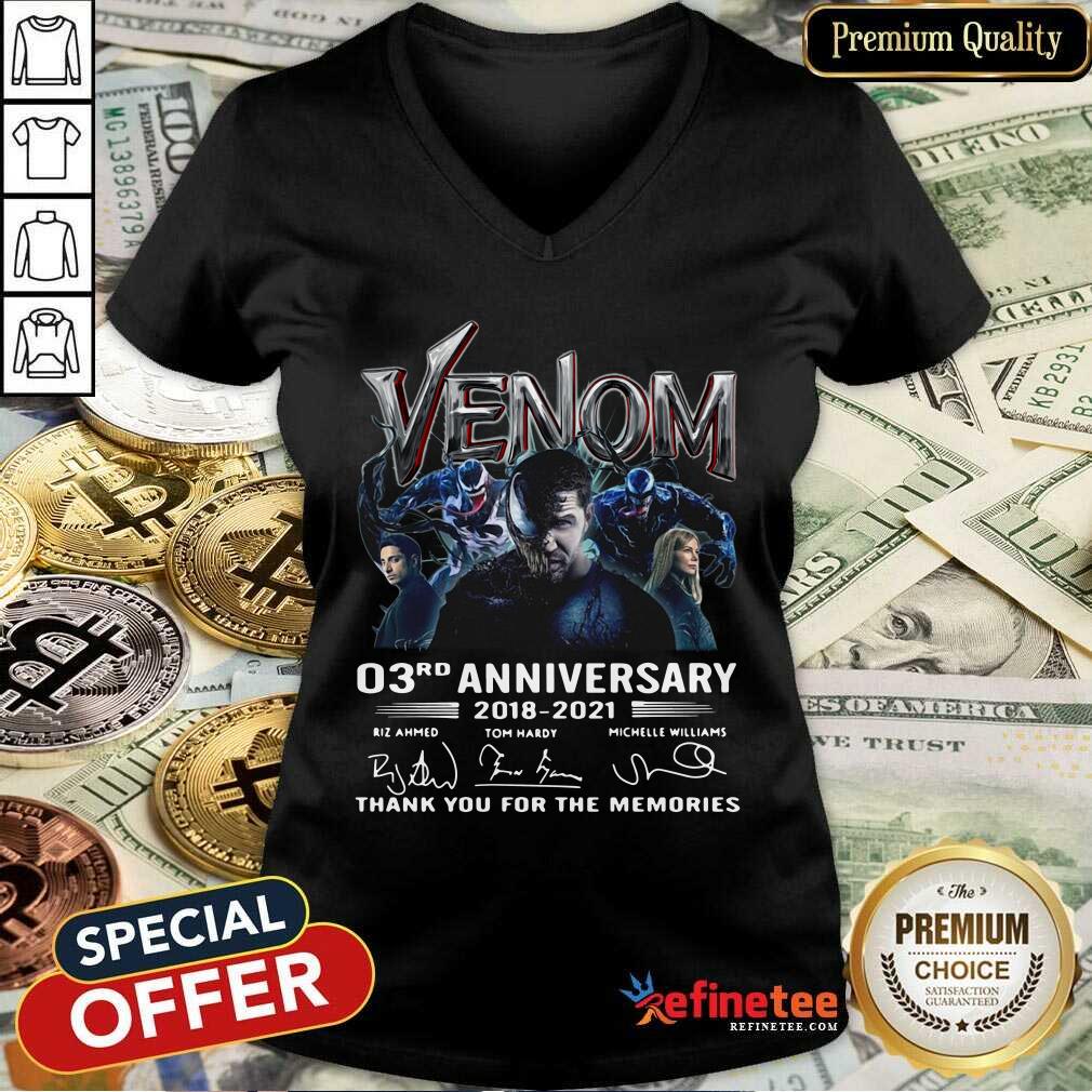 Cool Venom 03rd Anniversary Thank You For The Memories Signatures Shirt