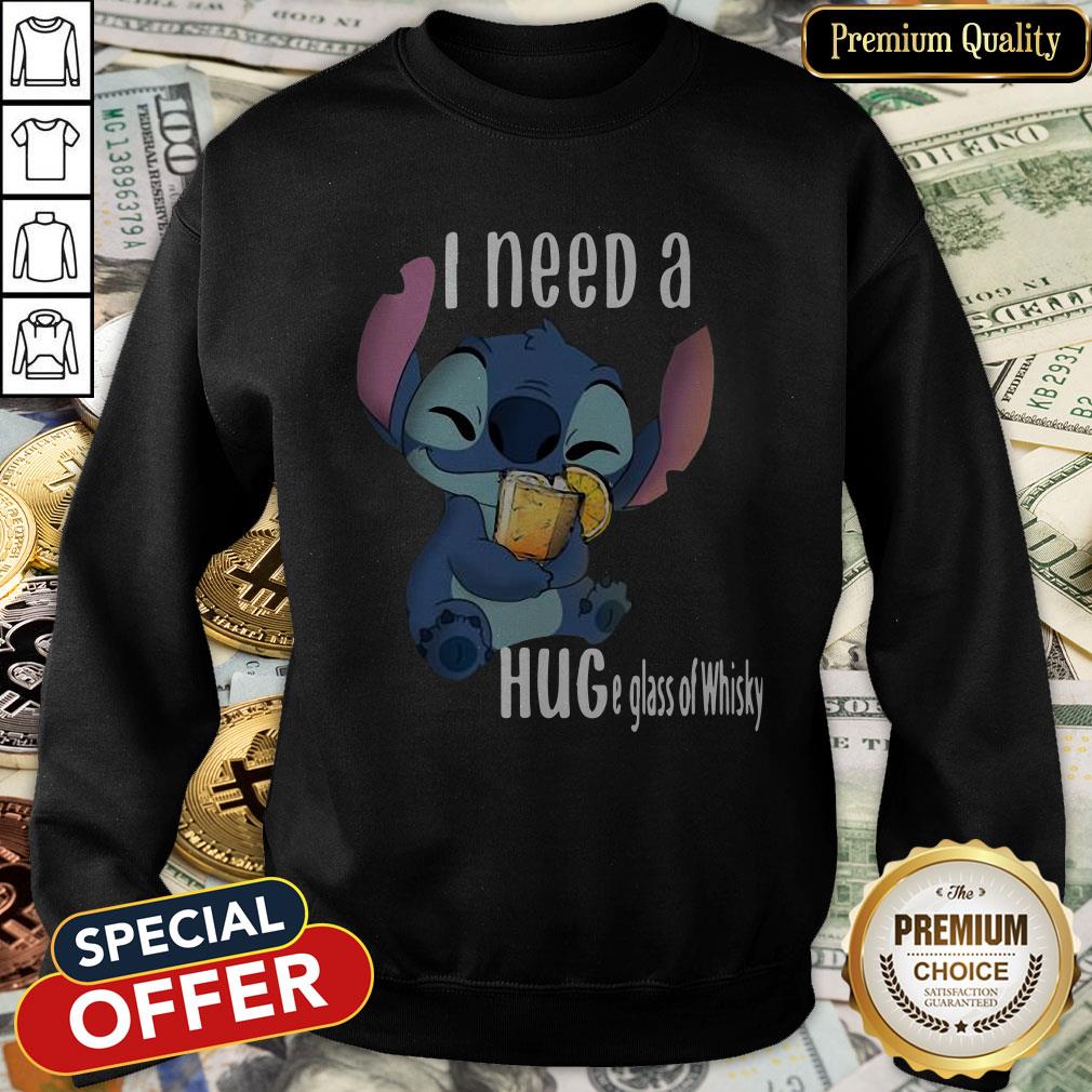 Cute Baby Stitch I Need A Hug A Glass Of Whisky Shirt