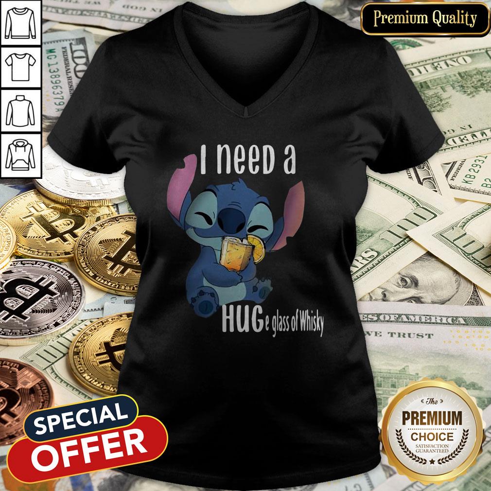 Cute Baby Stitch I Need A Hug A Glass Of Whisky Shirt