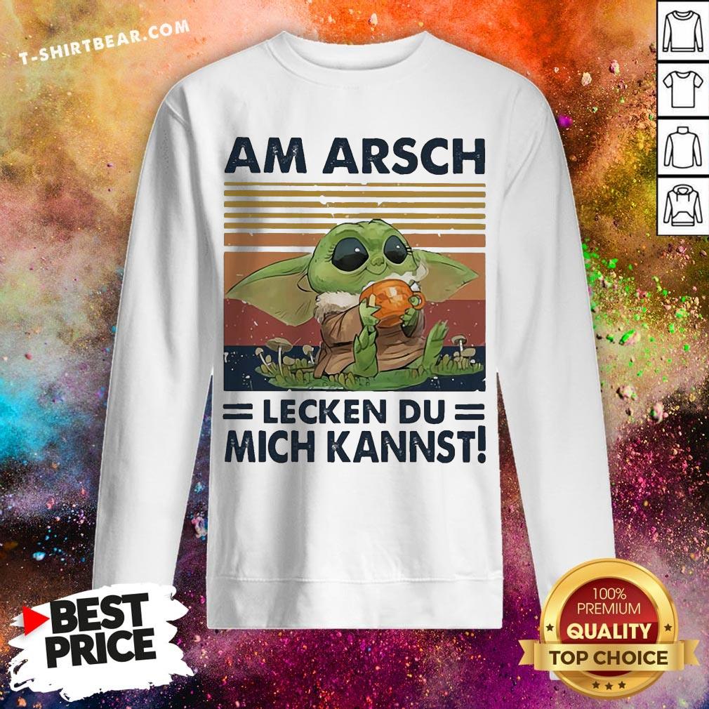 Cute Baby Yoda Am Arsch Lecken Du Mich Kannst Vintage Hemd Shirt