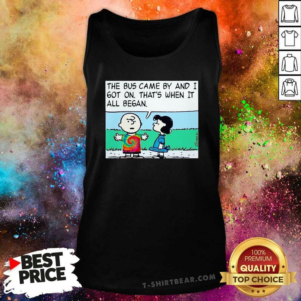 Cute Charlie Brown And Sally The Bus Came By Shirt