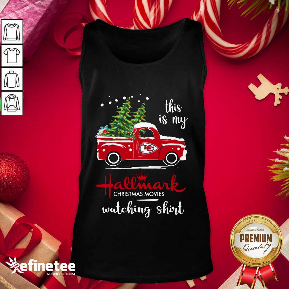 Cute Kansas City Chiefs This Is My Hallmark Christmas Movies Watching Shirt