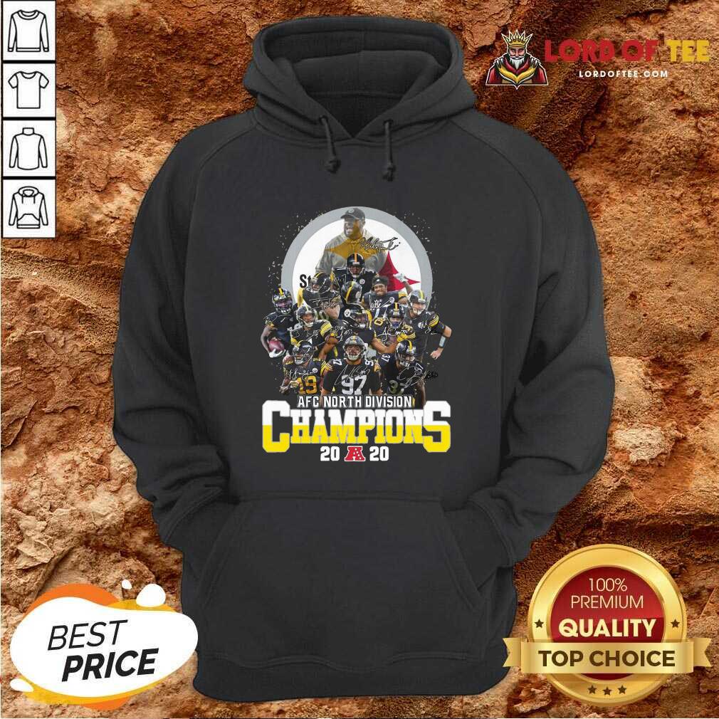 Cute Pittsburgh Steelers Afc North Division Champions 2020 Signatures Shirt