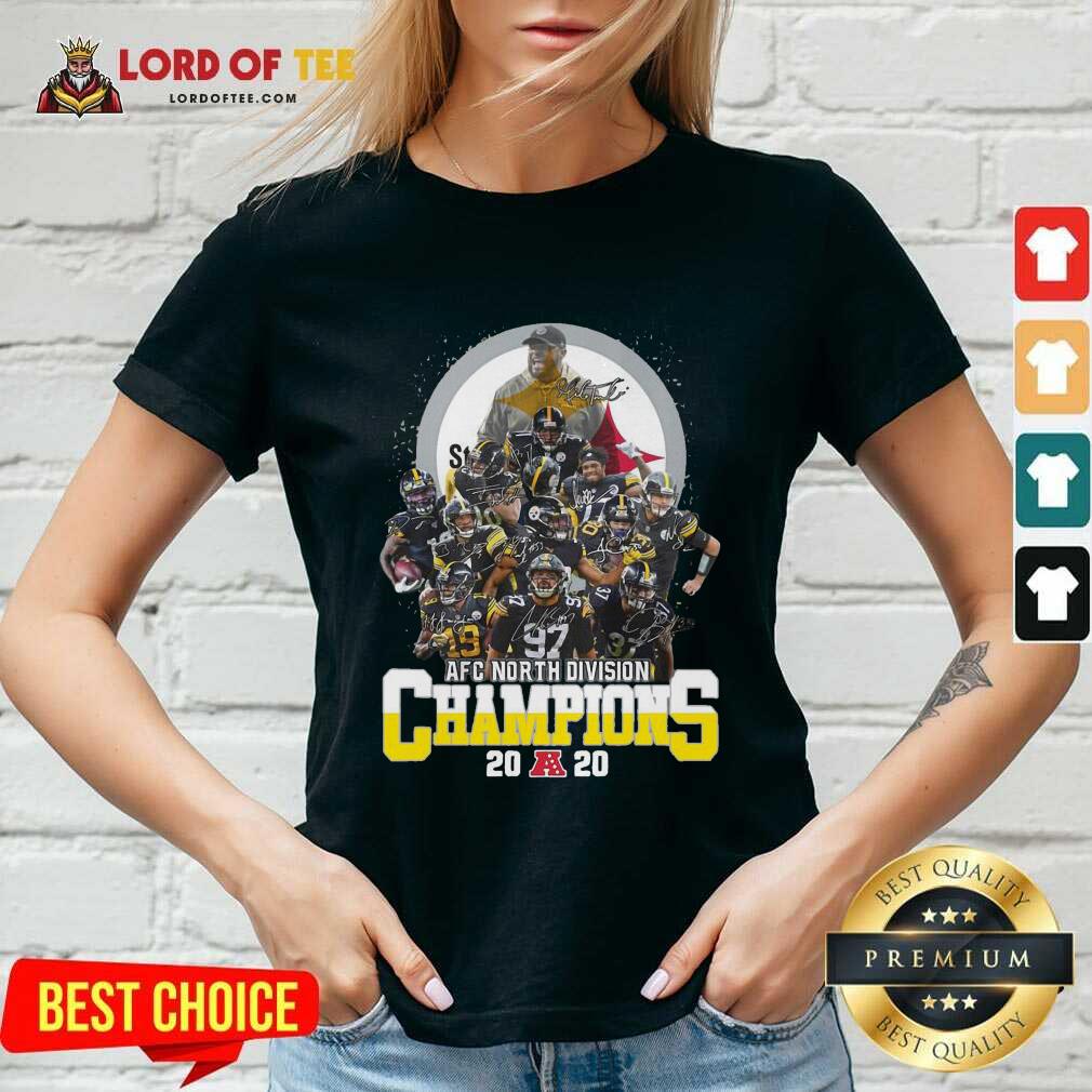 Cute Pittsburgh Steelers Afc North Division Champions 2020 Signatures Shirt