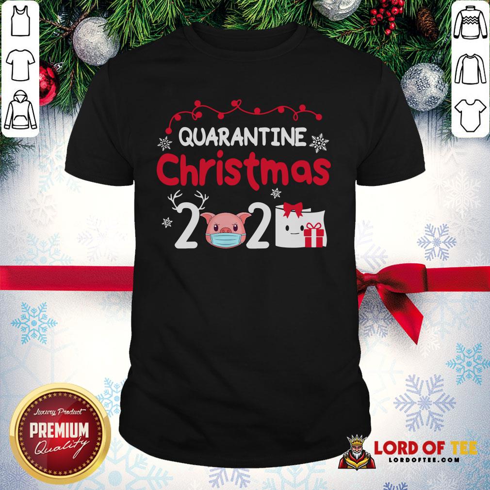 Cute Quarantine Christmas 2020 Pig Mask Toilet Paper Shirt
