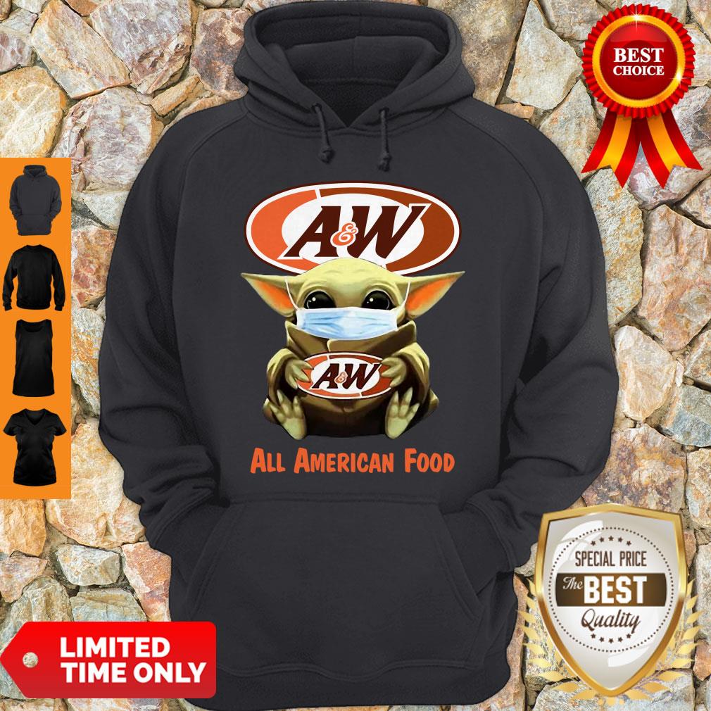 Cute Star Wars Baby Yoda Mask Hug AW All American Food Covid-19 Shirt
