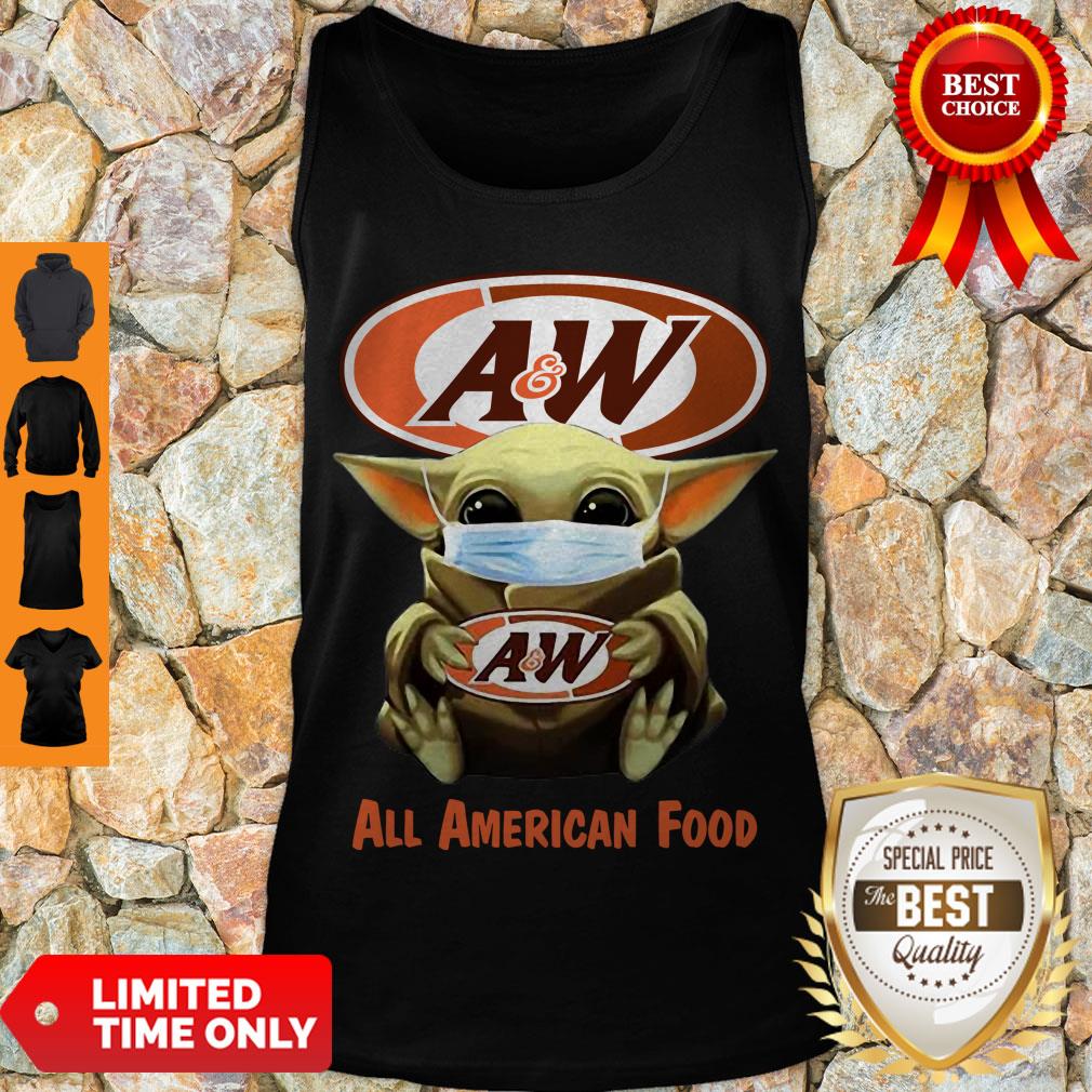 Cute Star Wars Baby Yoda Mask Hug AW All American Food Covid-19 Shirt