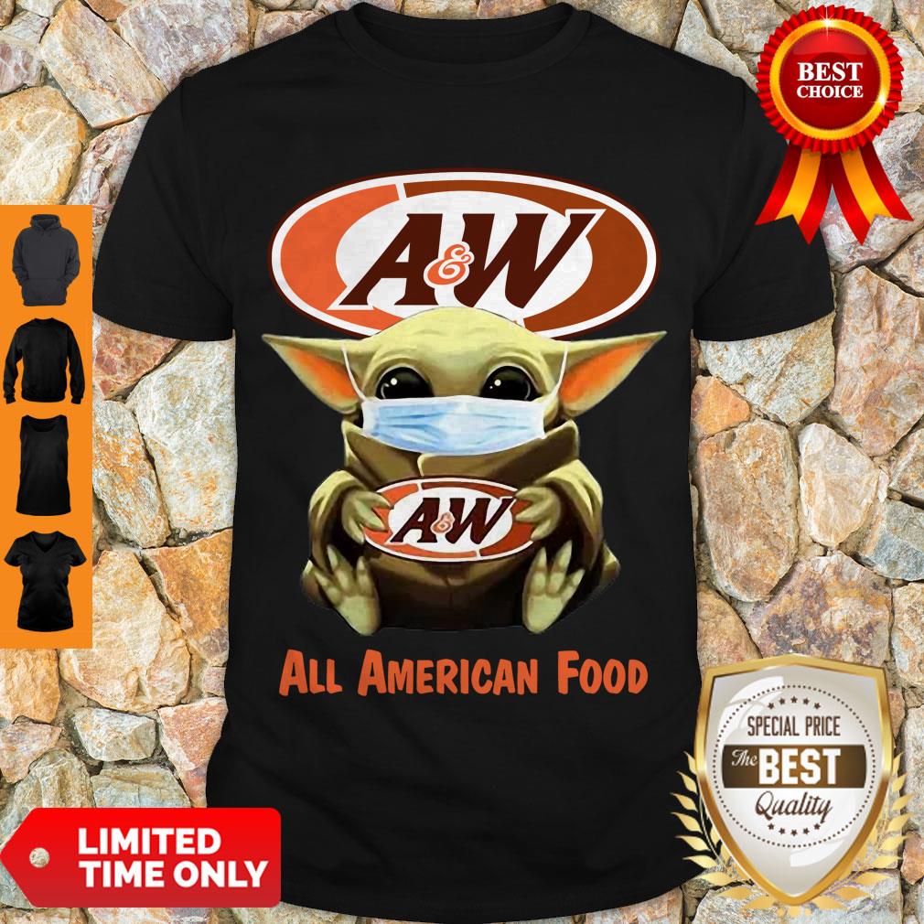 Cute Star Wars Baby Yoda Mask Hug AW All American Food Covid-19 Shirt