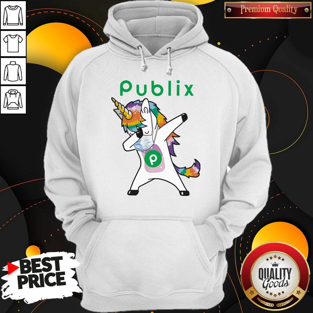 Dabbing Unicorn Mask Publix Logo Coronavirus Shirt