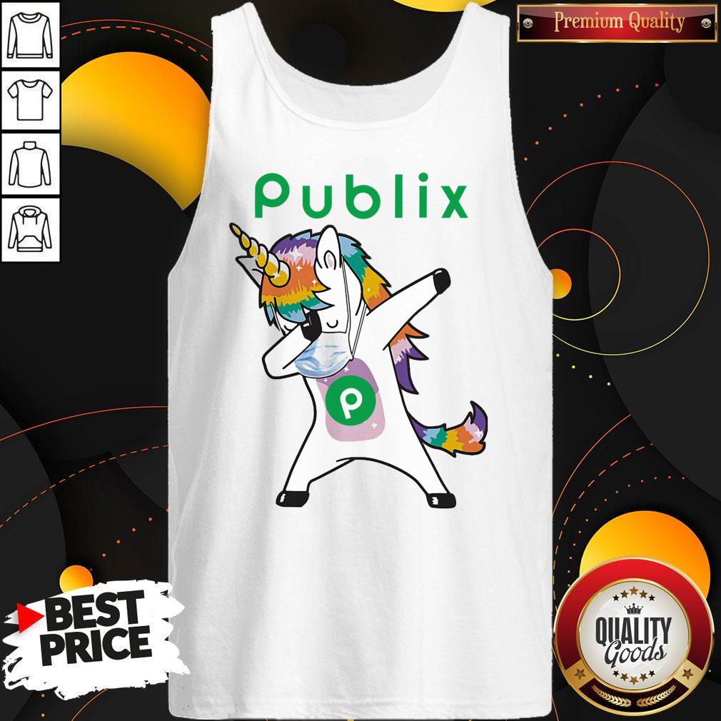 Dabbing Unicorn Mask Publix Logo Coronavirus Shirt
