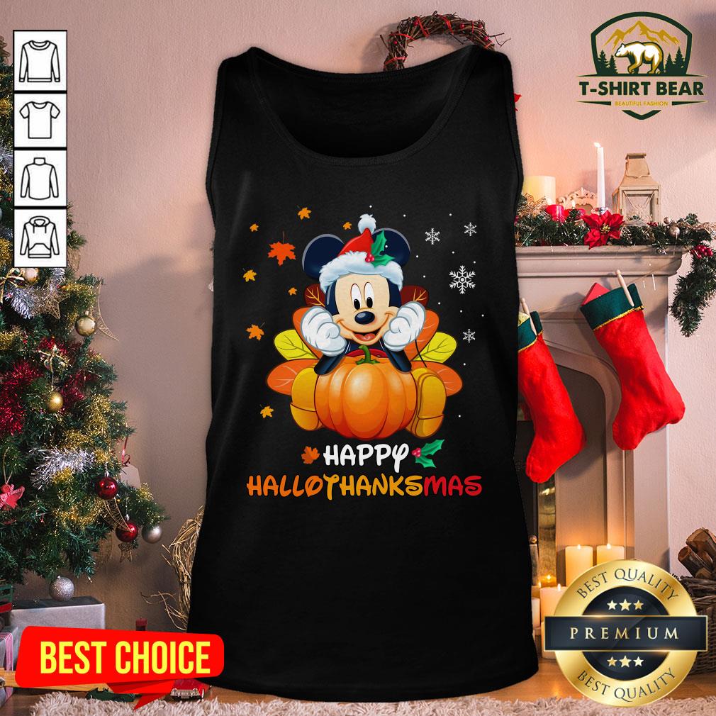 Awesome Mickey Mouse Santa Happy Hallothanksmas Shirt