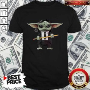 Pretty Great Baby Yoda John Wick Pencil Shirt