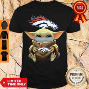 Top Baby Yoda Face Mask Denver Broncos Tee Shirt