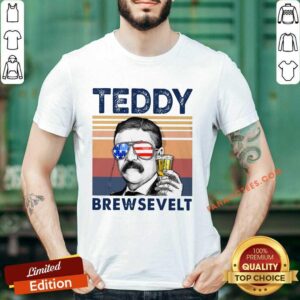 Teddy Brewsevelt Drinking Beer Happy Independence Day Vintage Shirt