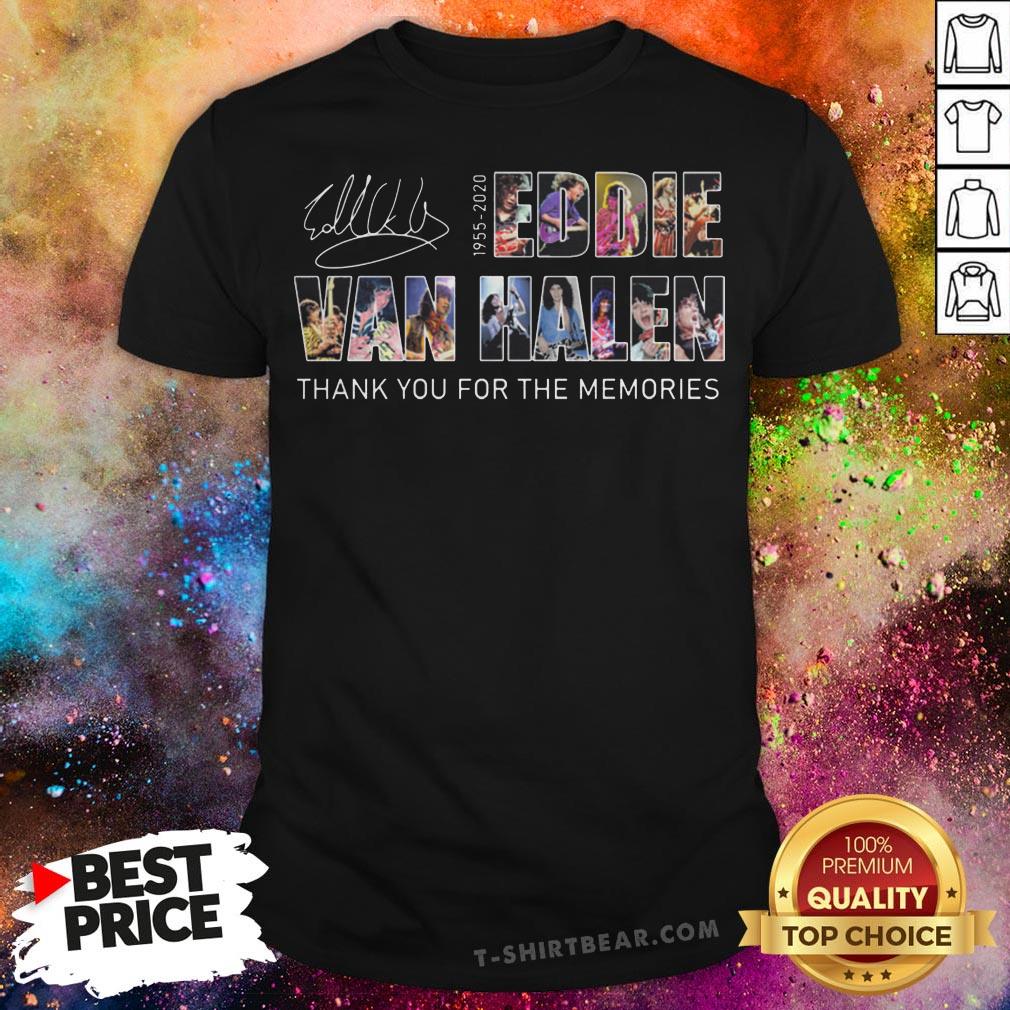 Eddie Van Halen 1955-2020 Thank You For The Memories Signature Shirt