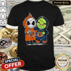 Baby Skeleton And Baby Grinch Chicago Bears Shirt