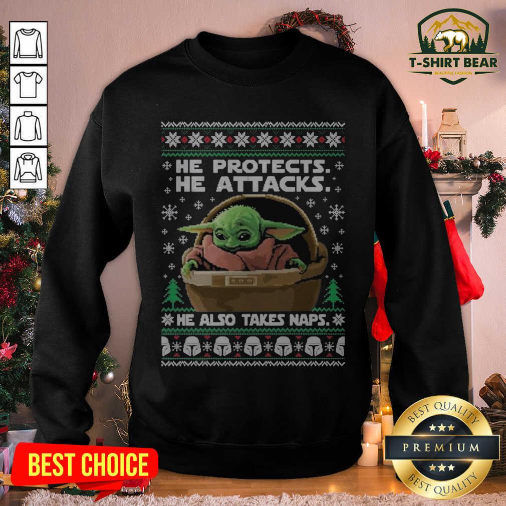 Exactly Nice Star Wars The Mandalorian Baby Yoda Ugly Christmas T-shirt