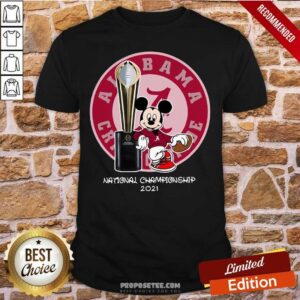 Awesome Mickey Mouse Alabama Crimson Tide National Championship 2021 Shirt