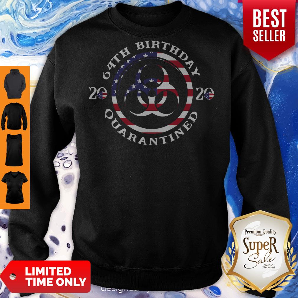 Fretty 64th Birthday 2020 Quarantined American Flag Shirt