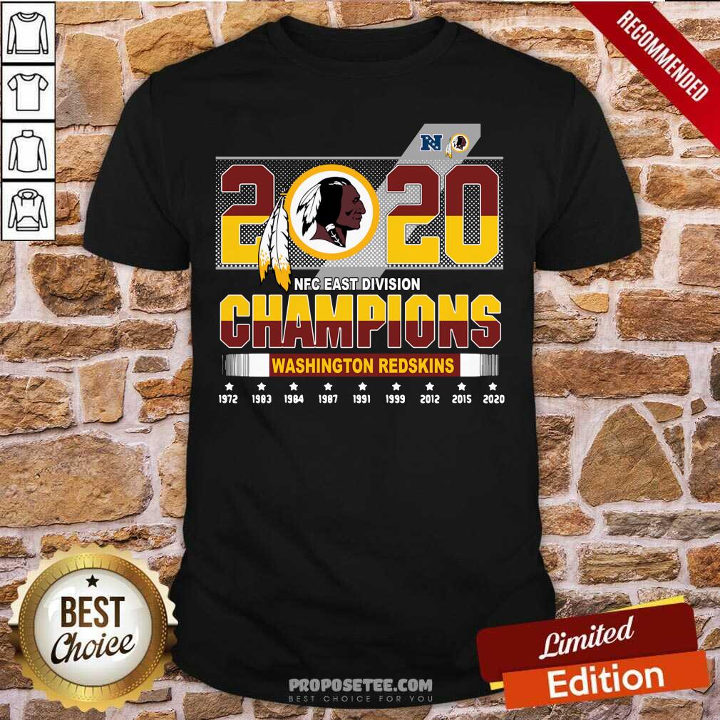 Funny 2020 NFC East Division Champions Washington Redskins Shirt