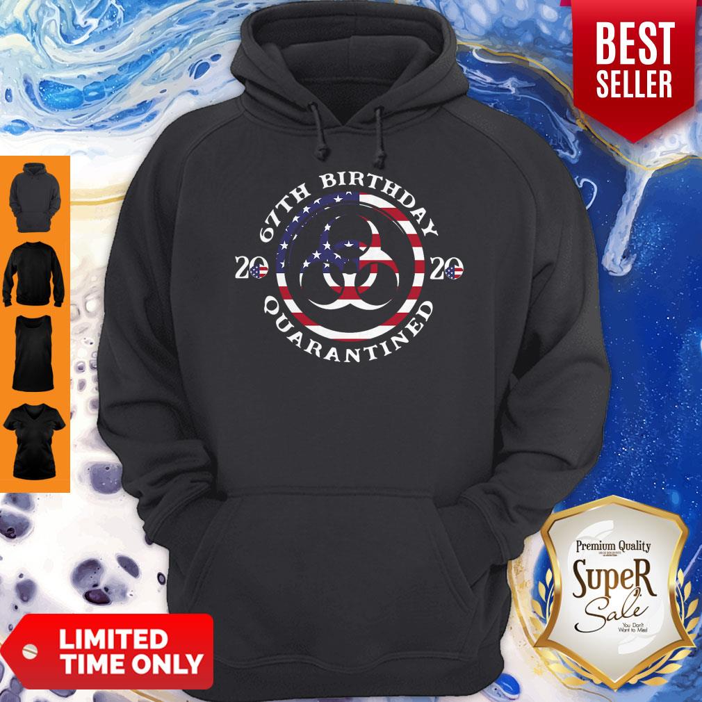 Funny 67th Birthday 2020 Quarantined American Flag Shirt