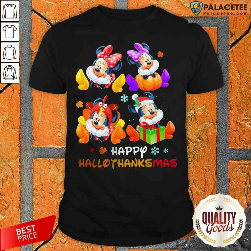 Funny Disney Mickey Mouse Happy Hallothanksmas Shirt