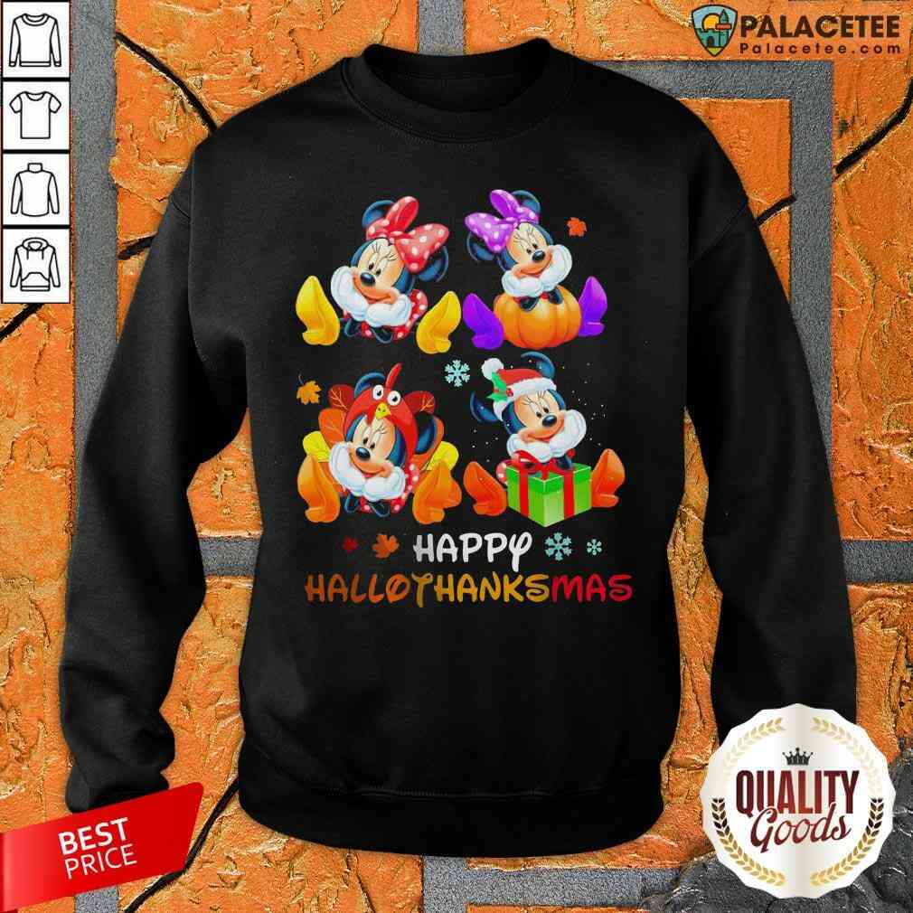 Funny Disney Mickey Mouse Happy Hallothanksmas Shirt