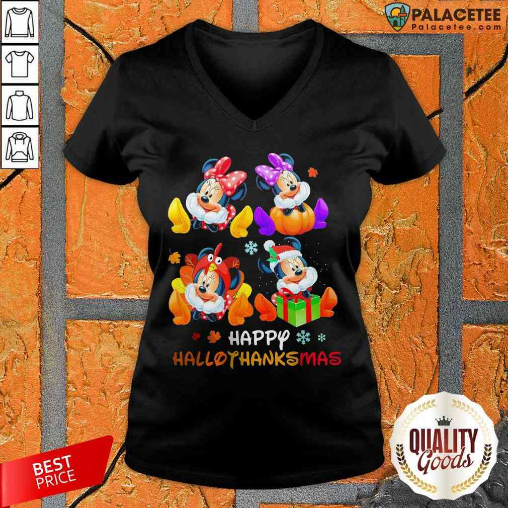 Funny Disney Mickey Mouse Happy Hallothanksmas Shirt