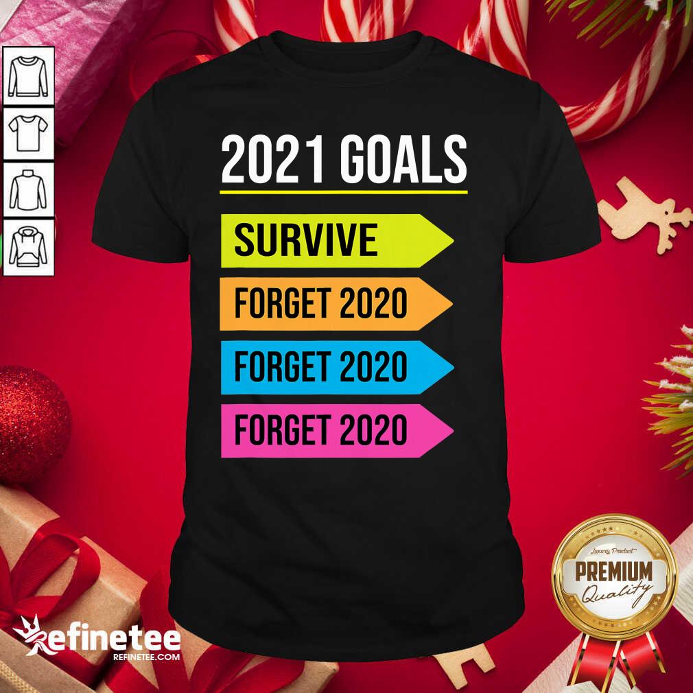Funny Happy New Year 2021 Goals Goodbye 2020 Survive Forget 2020 Shirt