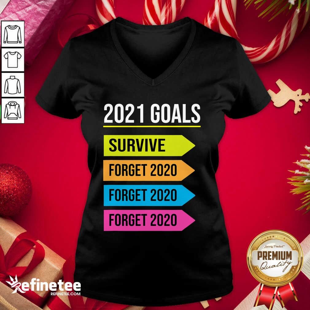 Funny Happy New Year 2021 Goals Goodbye 2020 Survive Forget 2020 Shirt