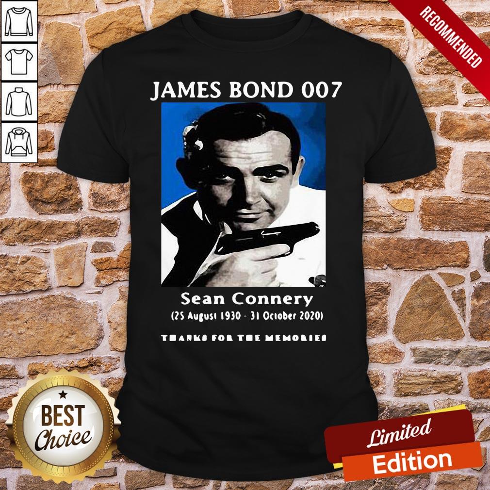 Funny James Bond 007 Sean Connery Thank For The Memories Shirt