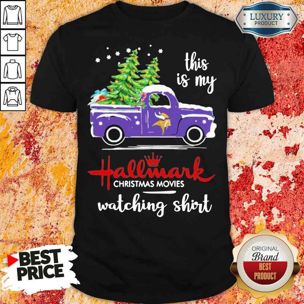 Funny Minnesota Vikings This Is My Hallmark Christmas Movies Watching Shirt