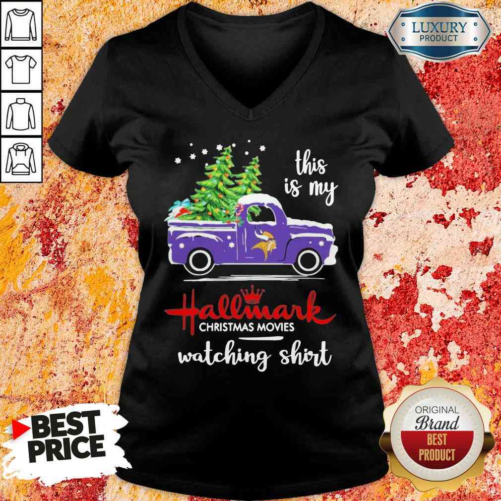 Funny Minnesota Vikings This Is My Hallmark Christmas Movies Watching Shirt