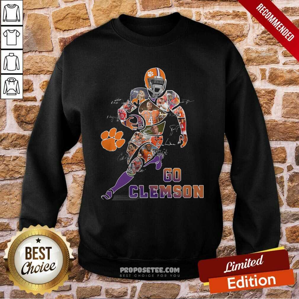 Funny Players Go Clemson Tigers Football Signatures Shirt