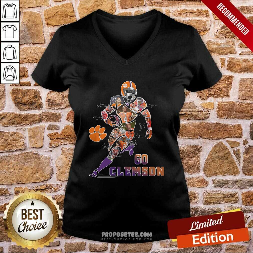 Funny Players Go Clemson Tigers Football Signatures Shirt