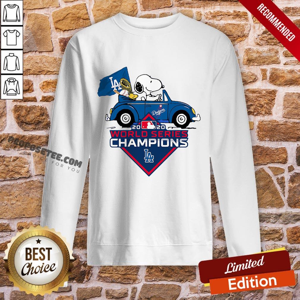 Funny Snoopy And Woodstock Los Angeles Dodgers World Series Champions Shirt