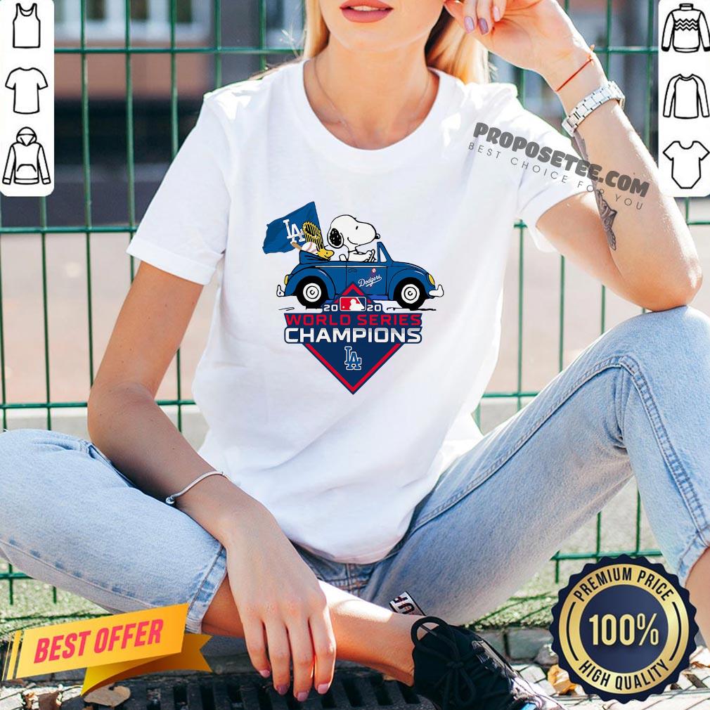 Funny Snoopy And Woodstock Los Angeles Dodgers World Series Champions Shirt