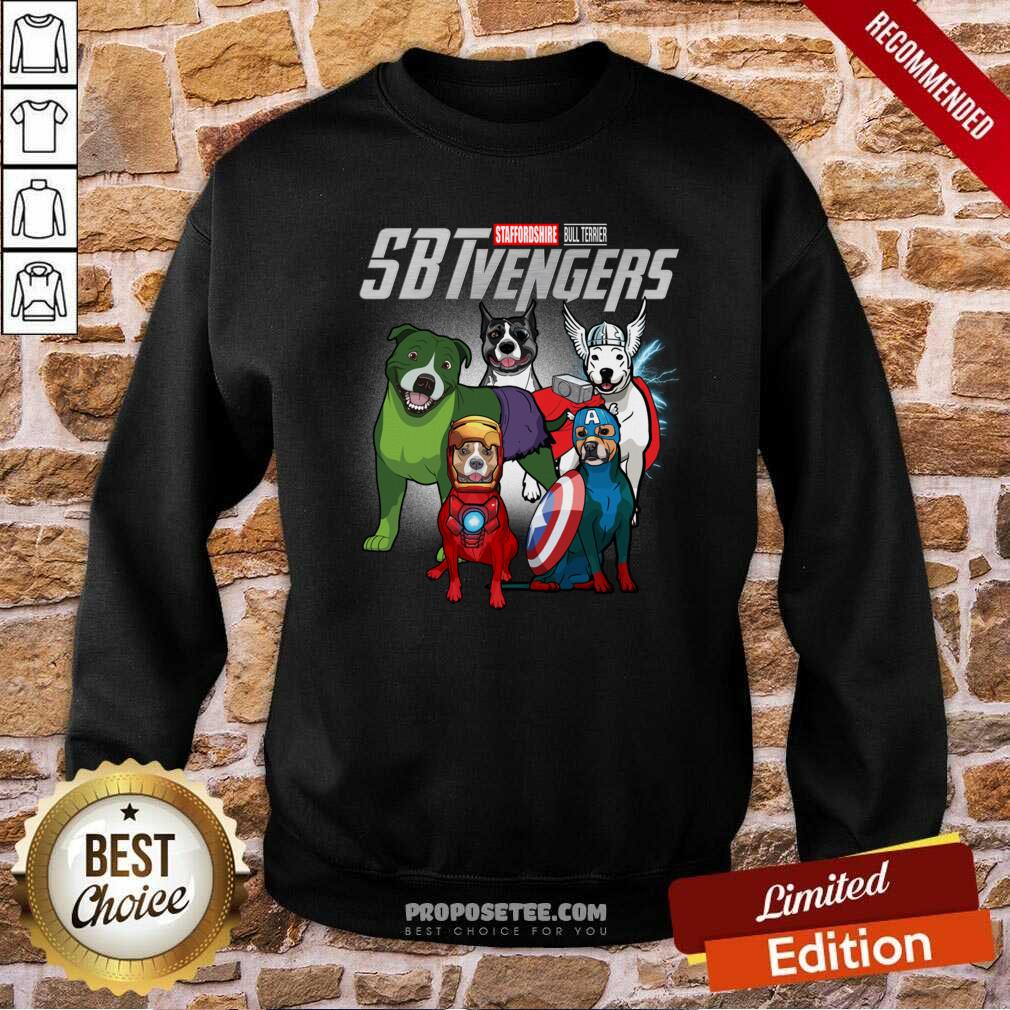 Funny Staffordshire Bull Terrier Marvel Avengers SBTvengers Shirt