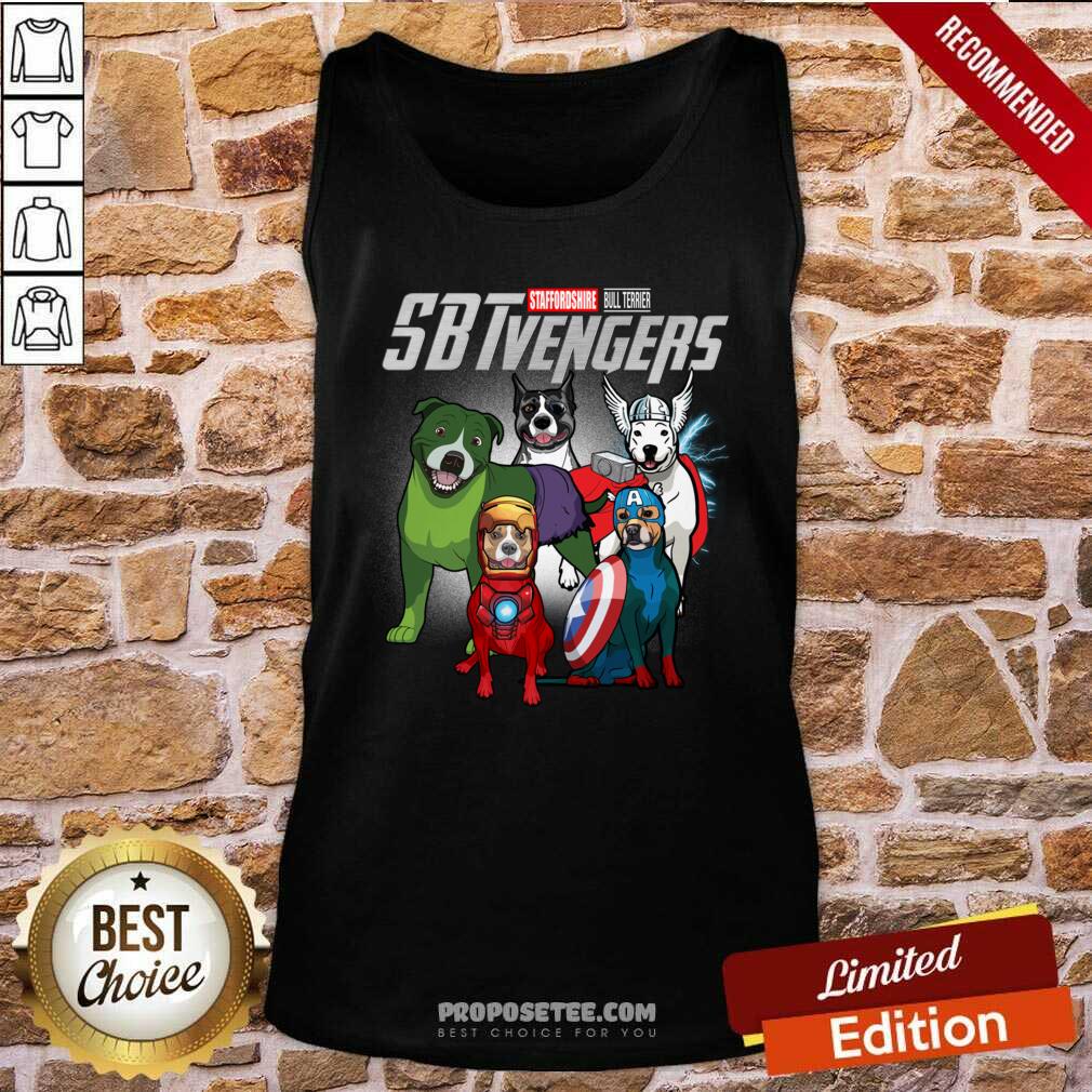 Funny Staffordshire Bull Terrier Marvel Avengers SBTvengers Shirt
