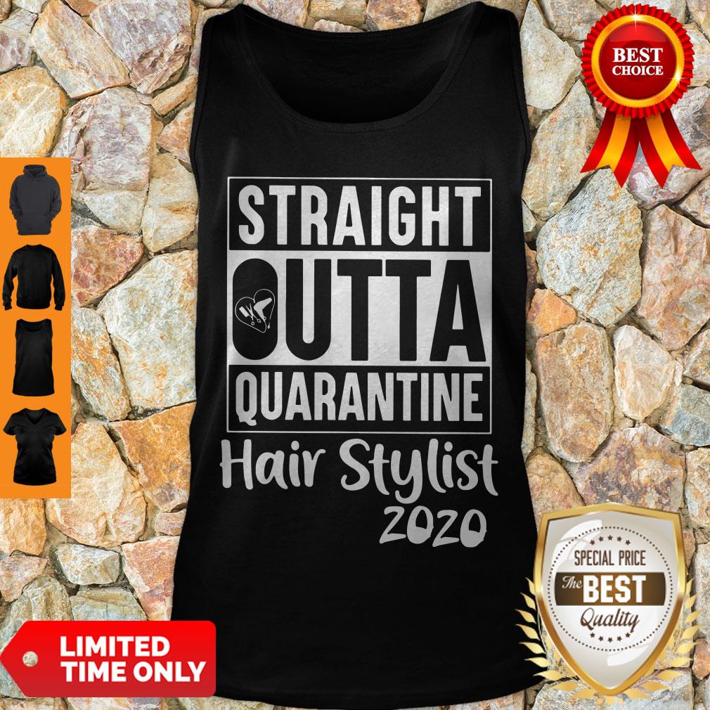 Funny Straight Outta Quarantine Hair Stylist 2020 Coronavirus Shirt